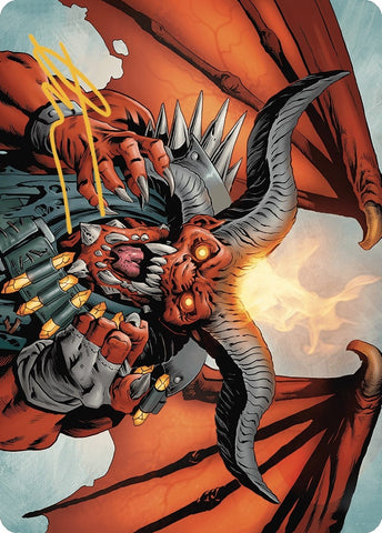Image for Rakdos, the Muscle Art Card (Gold-Stamped Signature) (53) [Art Series: Outlaws of Thunder Junction]