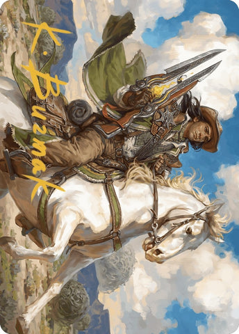 Image for Wylie Duke, Atiin Hero Art Card (Gold-Stamped Signature) (35) [Art Series: Outlaws of Thunder Junction]