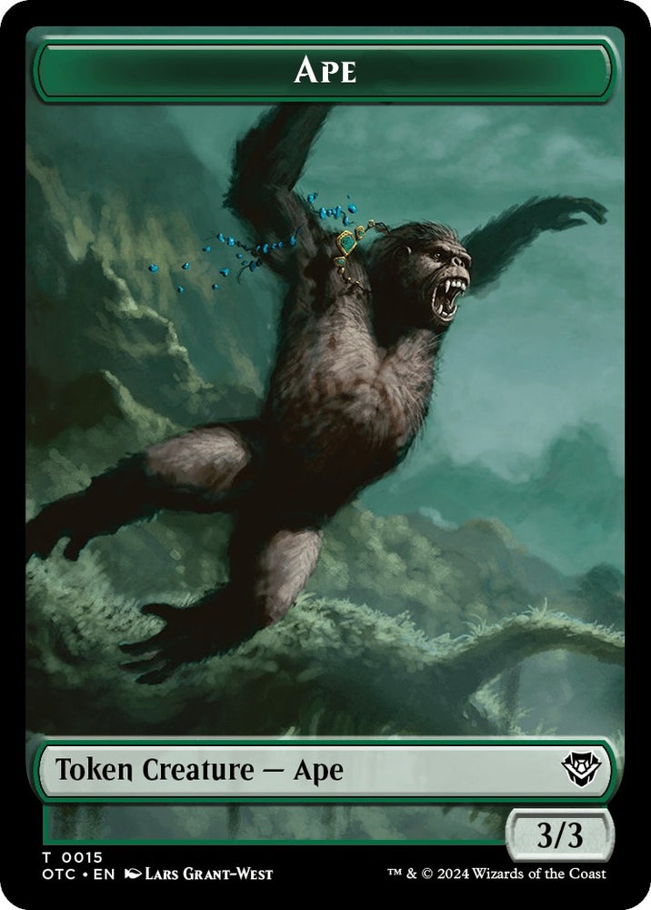 Image for Ape // Shark Double-Sided Token (15 // 6) [Commander: Outlaws of Thunder Junction]