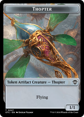 Image for Thopter // Treasure Double-Sided Token (27 // 18) [Commander: Outlaws of Thunder Junction]