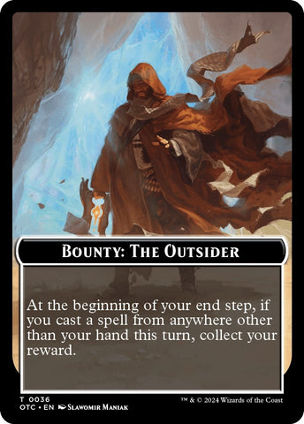 Image for Bounty: The Outsider // Bounty Rules Double-Sided Token (36) [Commander: Outlaws of Thunder Junction]