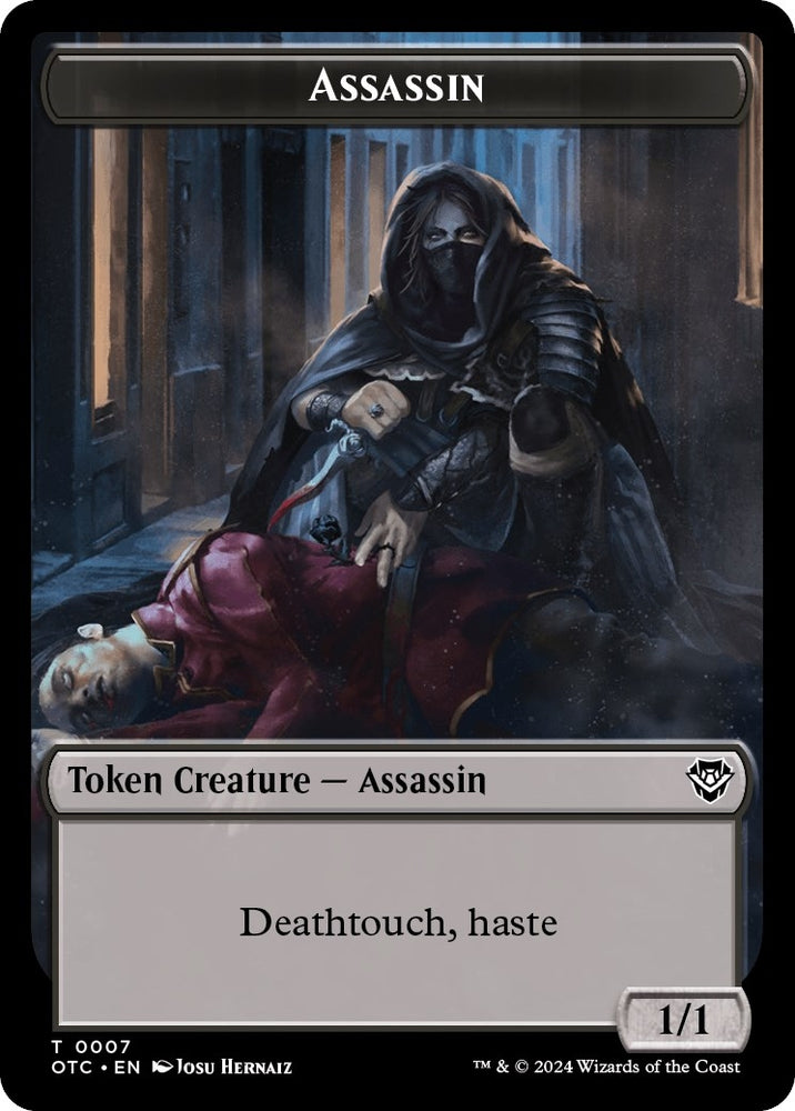 Image for Assassin // Food Double-Sided Token (7 // 25) [Commander: Outlaws of Thunder Junction]