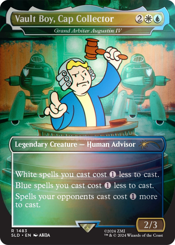 Image for Vault Boy, Cap Collector - Grand Arbiter Augustin IV (Rainbow Foil) (1483) [Secret Lair Drop Series]