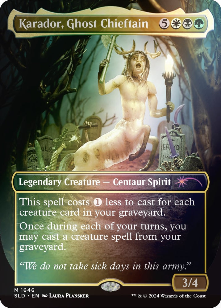 Image for Karador, Ghost Chieftain (Rainbow Foil) (1646) [Secret Lair Drop Series]
