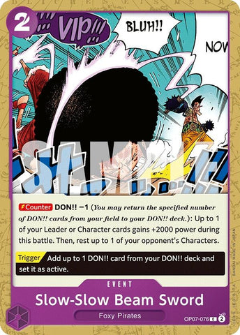 Image for Slow-Slow Beam Sword (OP07-076) (500 Years in the Future) - One Piece Card Game