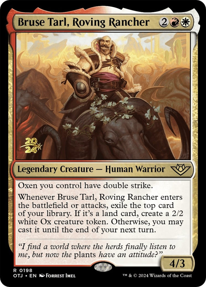 Image for Bruse Tarl, Roving Rancher (198) [Prerelease Cards]