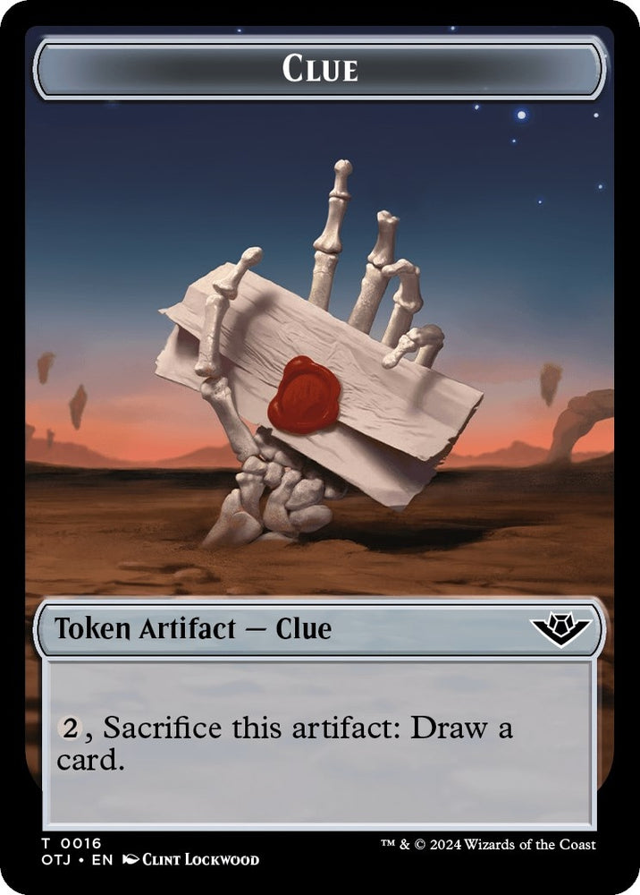 Image for Clue Token (16) [Outlaws of Thunder Junction]