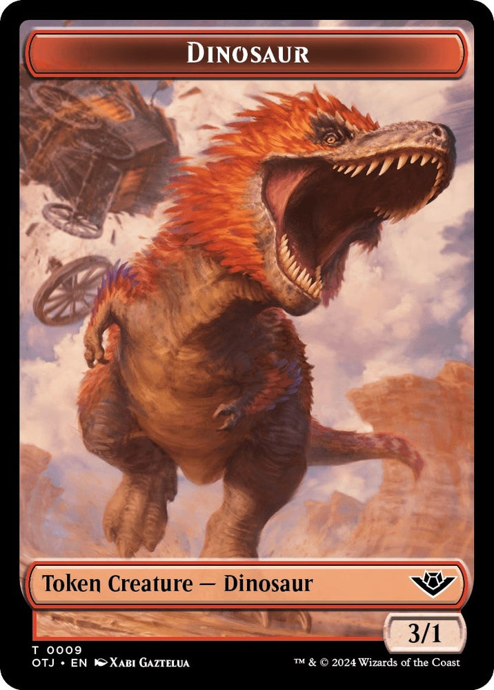 Image for Dinosaur // Plot Double-Sided Token (9 // 20) [Outlaws of Thunder Junction]