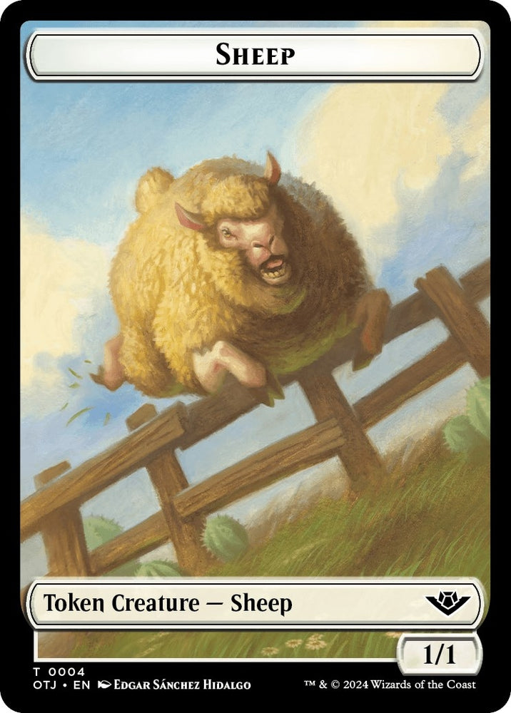 Image for Sheep Token (4) [Outlaws of Thunder Junction]