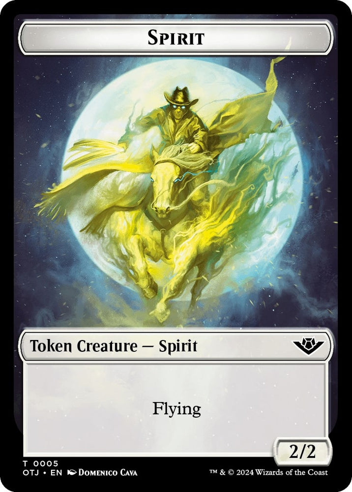 Image for Spirit // Plot Double-Sided Token (5 // 20) [Outlaws of Thunder Junction]