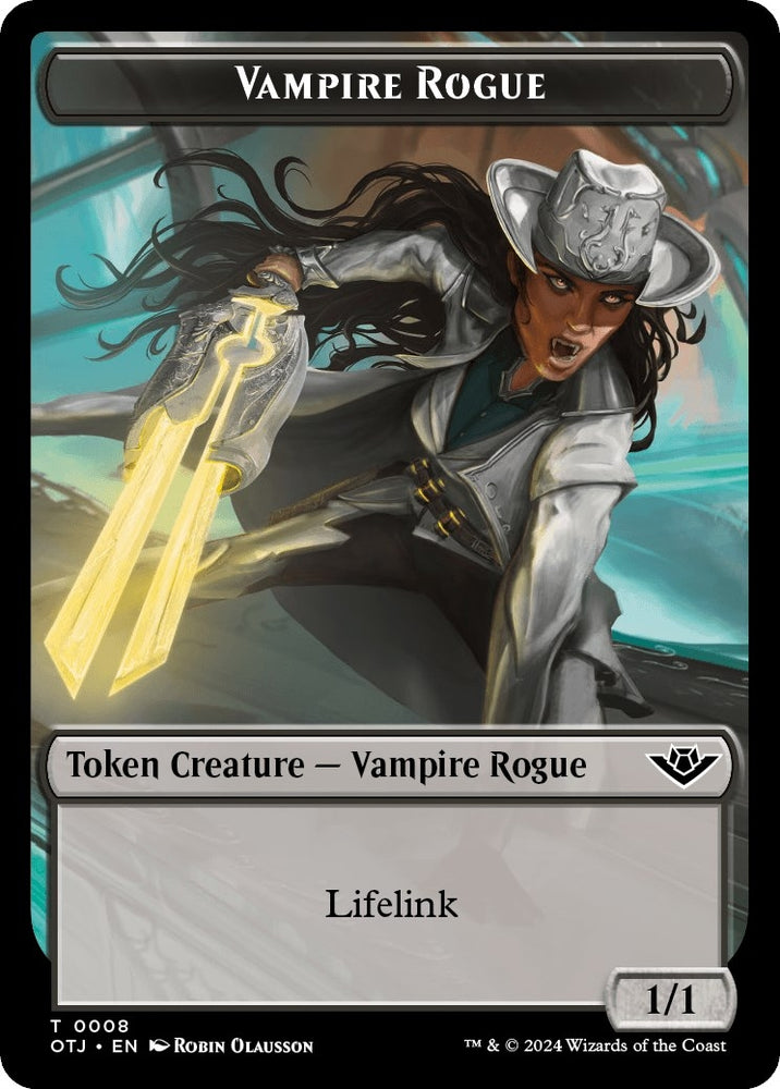 Image for Vampire Rogue // Plot Double-Sided Token (8 // 20) [Outlaws of Thunder Junction]