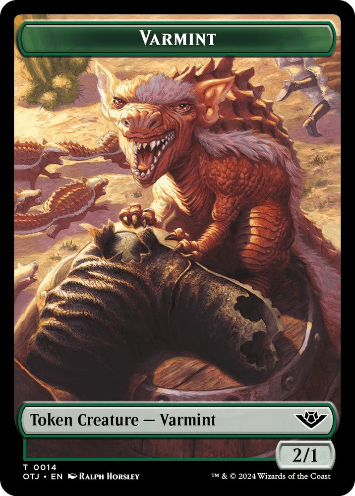 Image for Varmint // Plot Double-Sided Token (14 // 20) [Outlaws of Thunder Junction]