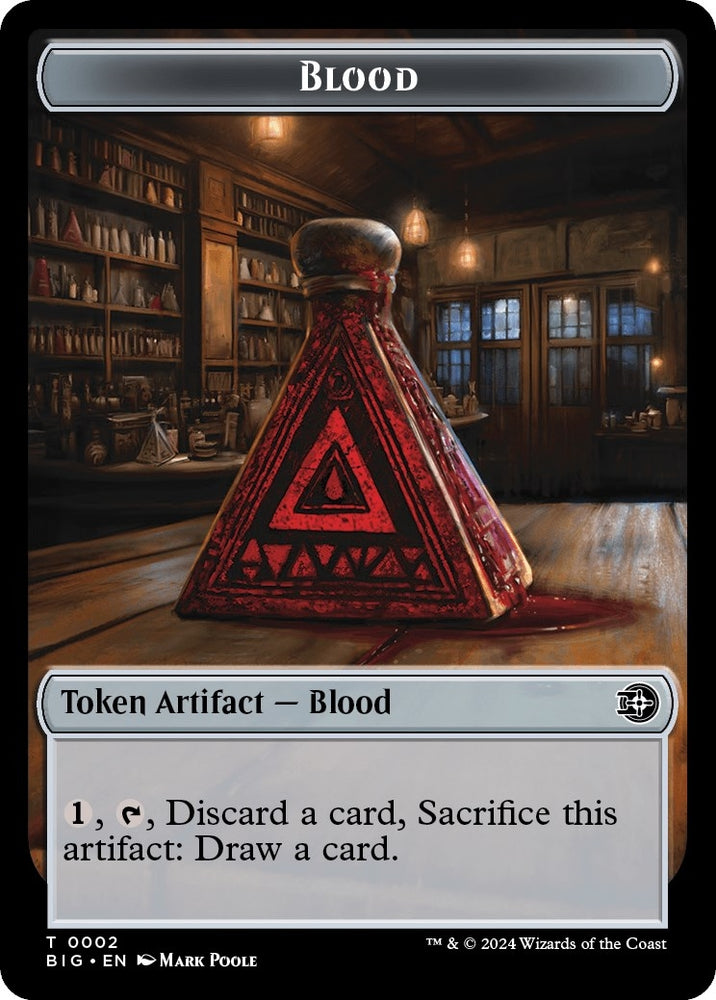 Image for Blood // Plot Double-Sided Token (2 // 20) [Outlaws of Thunder Junction: The Big Score]