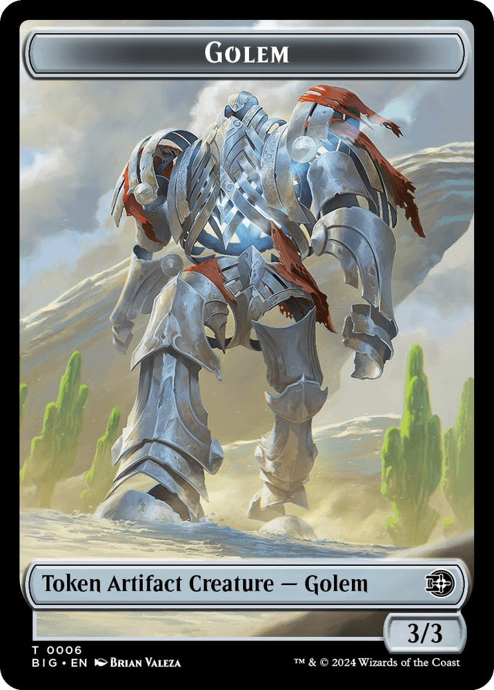 Image for Golem Token (6) [Outlaws of Thunder Junction: The Big Score]