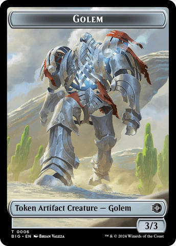 Image for Golem Token (6) [Outlaws of Thunder Junction: The Big Score]