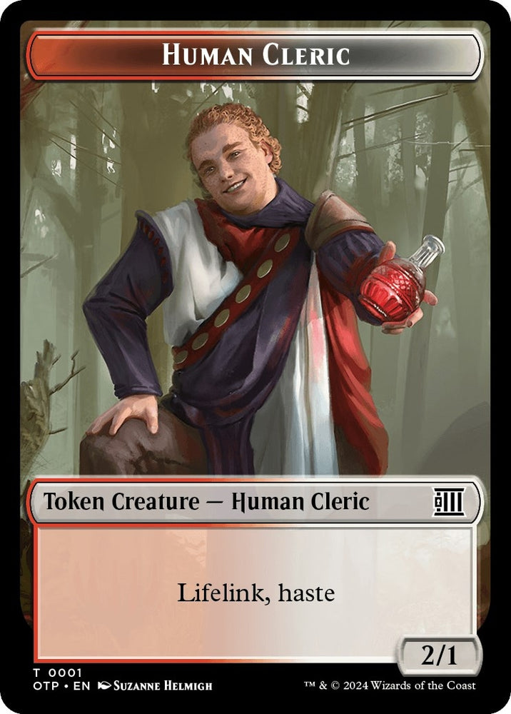 Image for Human Cleric Token (1) [Outlaws of Thunder Junction: Breaking News]