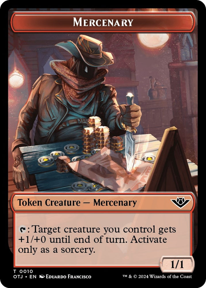 Image for Mercenary // Bat Double-Sided Token (10 // 1) [Outlaws of Thunder Junction]