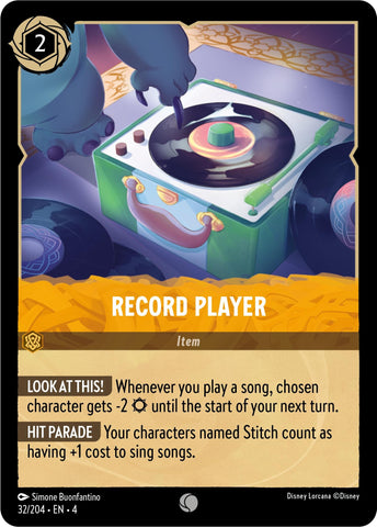 Image for Record Player (32/204) - Disney Lorcana