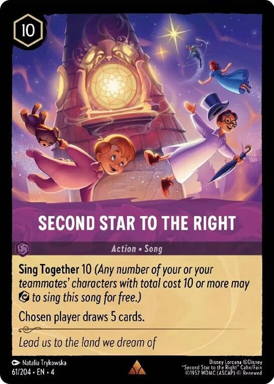 Image for Second Star to the Right (61/204) - Disney Lorcana