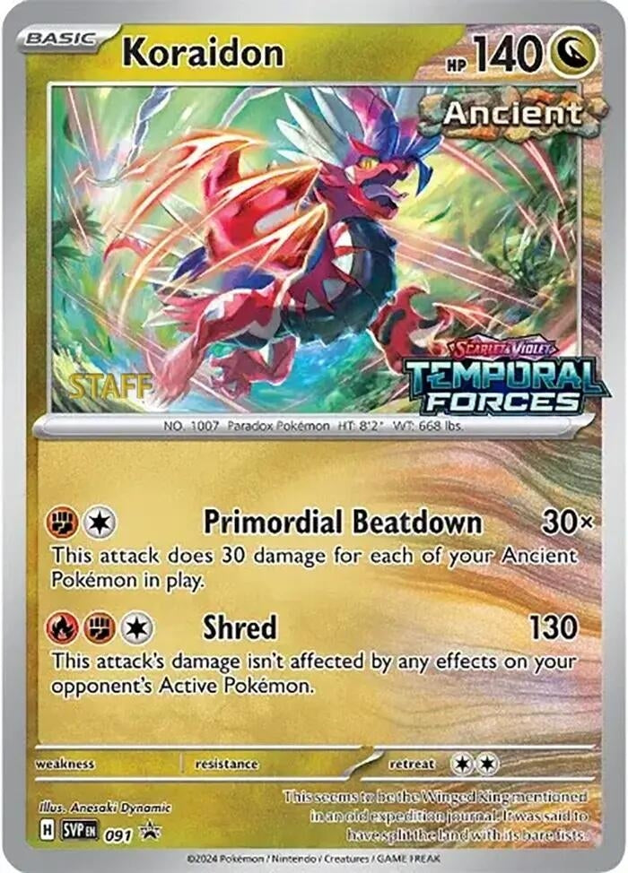Image for Koraidon - 091 (Prerelease) [Staff] (091) (SVP)