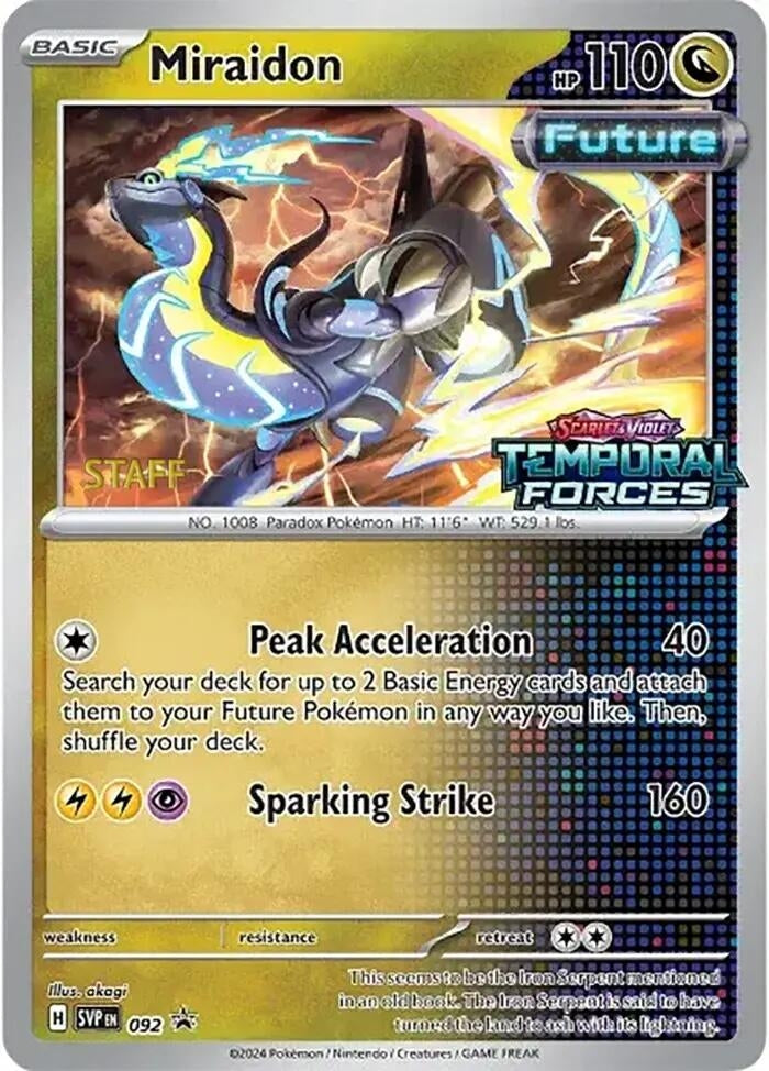 Image for Miraidon - 092 (Prerelease) [Staff] (092) (SVP)