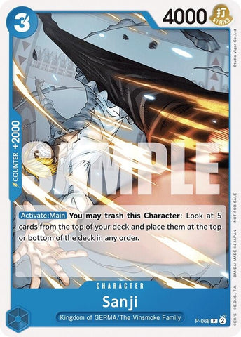 Image for Sanji (Pirates Party Vol. 7) (P-068) - One Piece Card Game