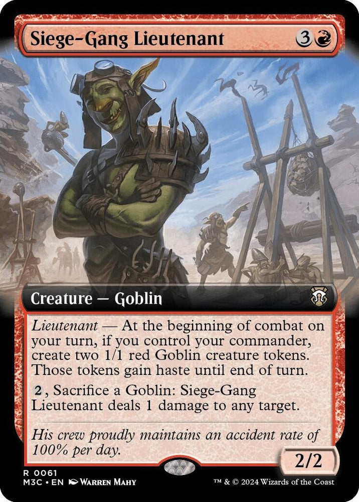 Image for Siege-Gang Lieutenant (Extended Art) (61) [Commander: Modern Horizons 3]