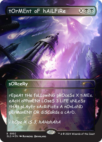 Image for tOrMEnt oF hAiLFiRe (Rainbow Foil) (9992) [Secret Lair Drop Series]