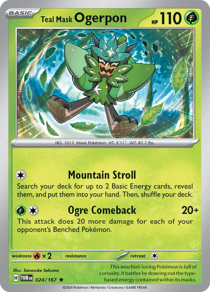 Image for Teal Mask Ogerpon (024/167) (TWM)