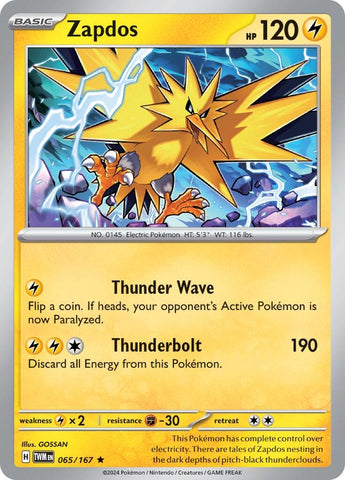 Image for Zapdos (065/167) (TWM)