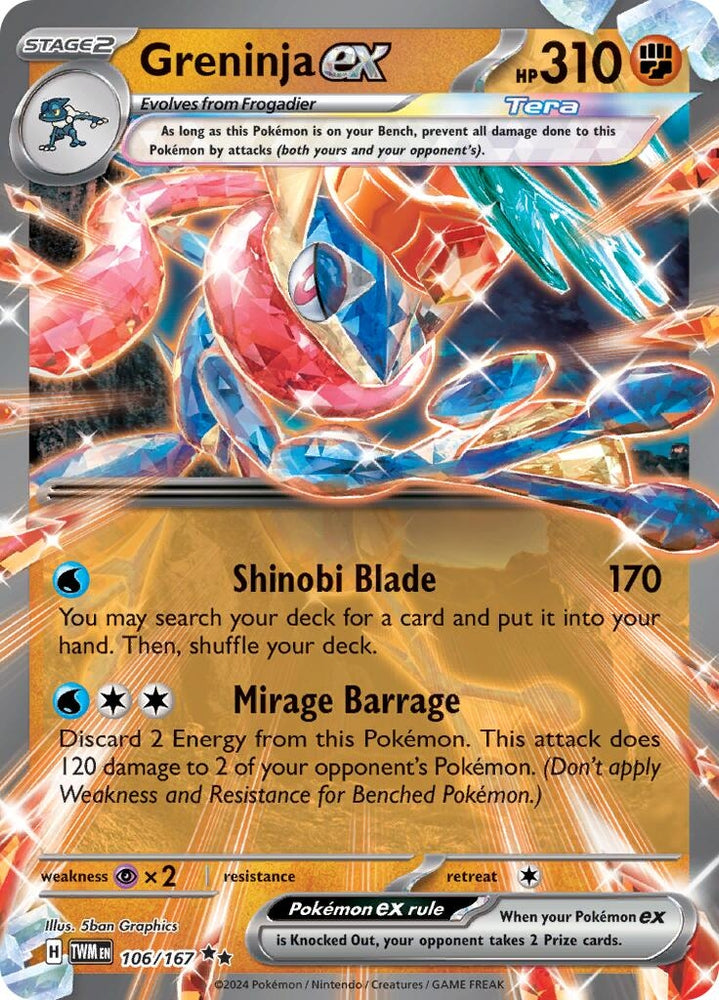 Image for Greninja ex - 106/167 (106/167) (TWM)