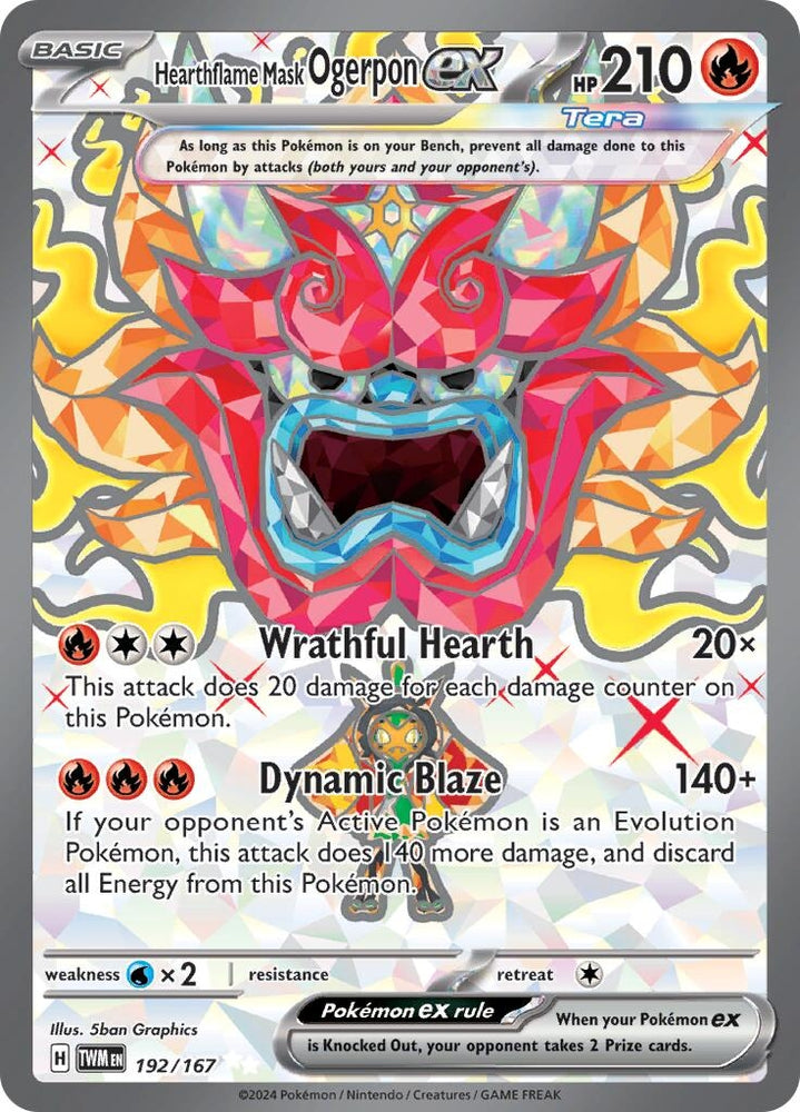 Image for Hearthflame Mask Ogerpon ex - 192/167 (192/167) (TWM)
