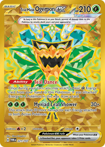 Image for Teal Mask Ogerpon ex (221/167) - Pokemon