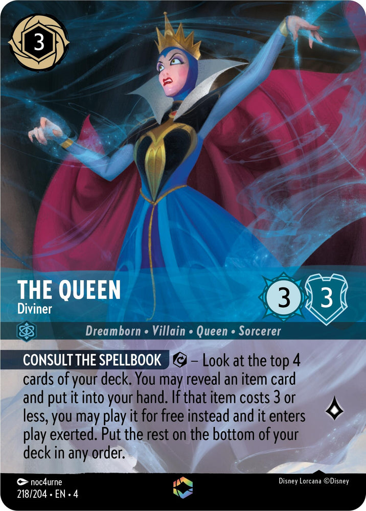 Image for The Queen - Diviner (Enchanted) (218/204) - Disney Lorcana