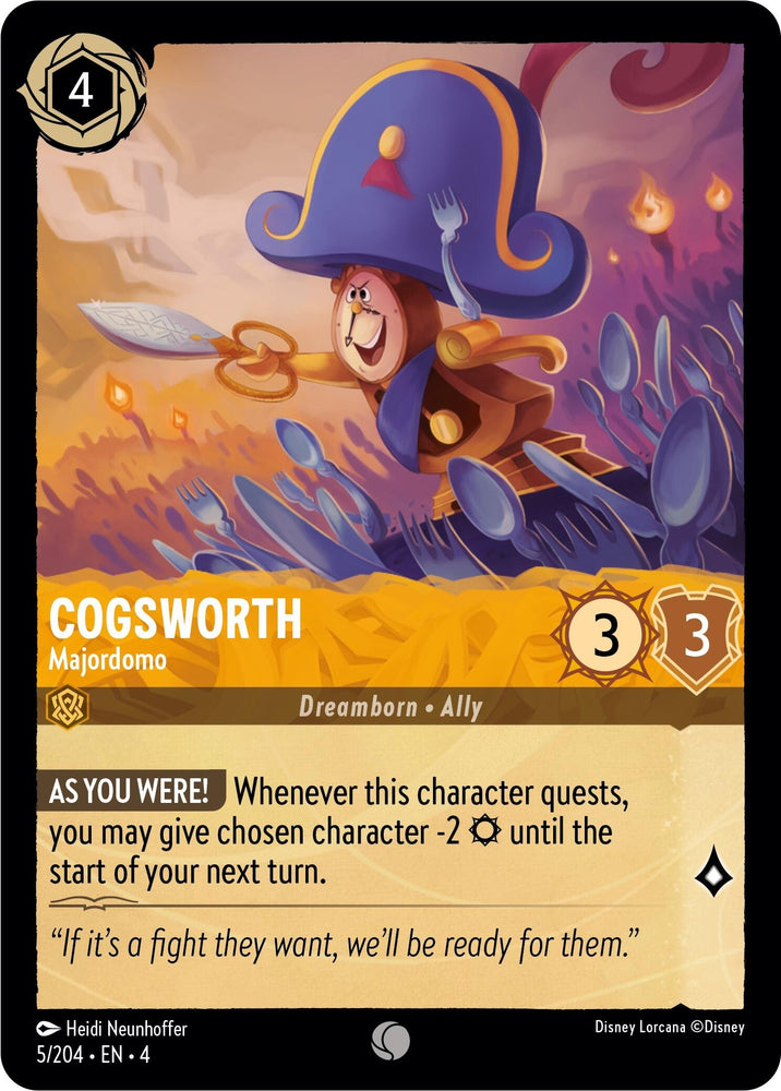 Image for Cogsworth - Majordomo (5/204) [Ursula's Return]
