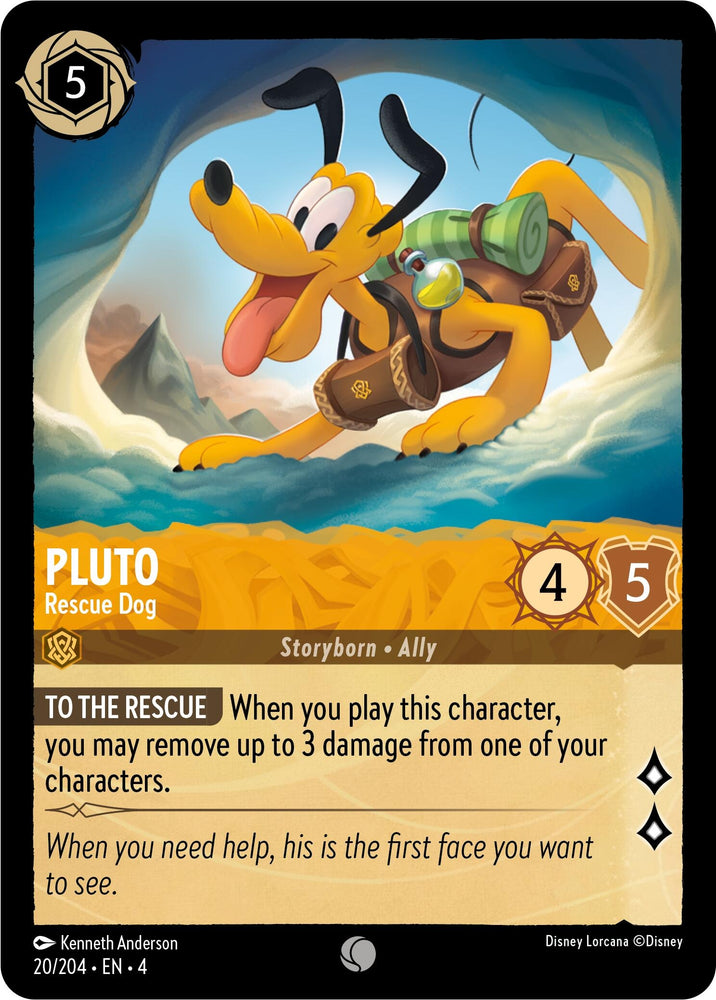 Image for Pluto - Rescue Dog (20/204) - Disney Lorcana
