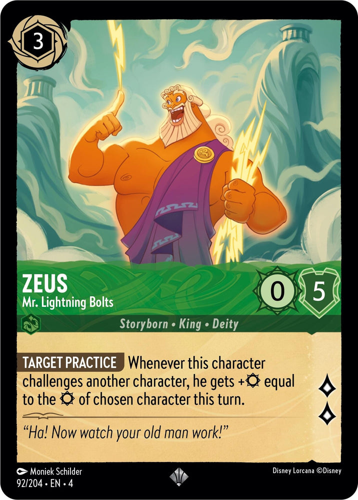 Image for Zeus - Mr. Lightning Bolts (92/204) - Disney Lorcana