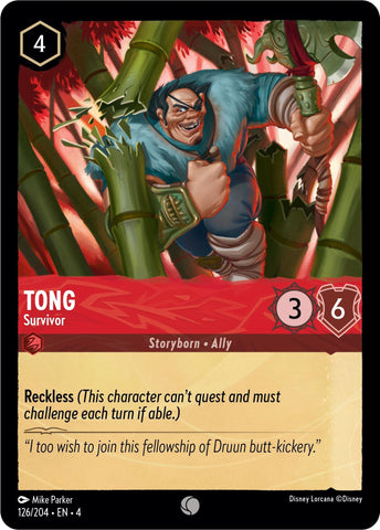 Image for Tong - Survivor (126/204) - Disney Lorcana