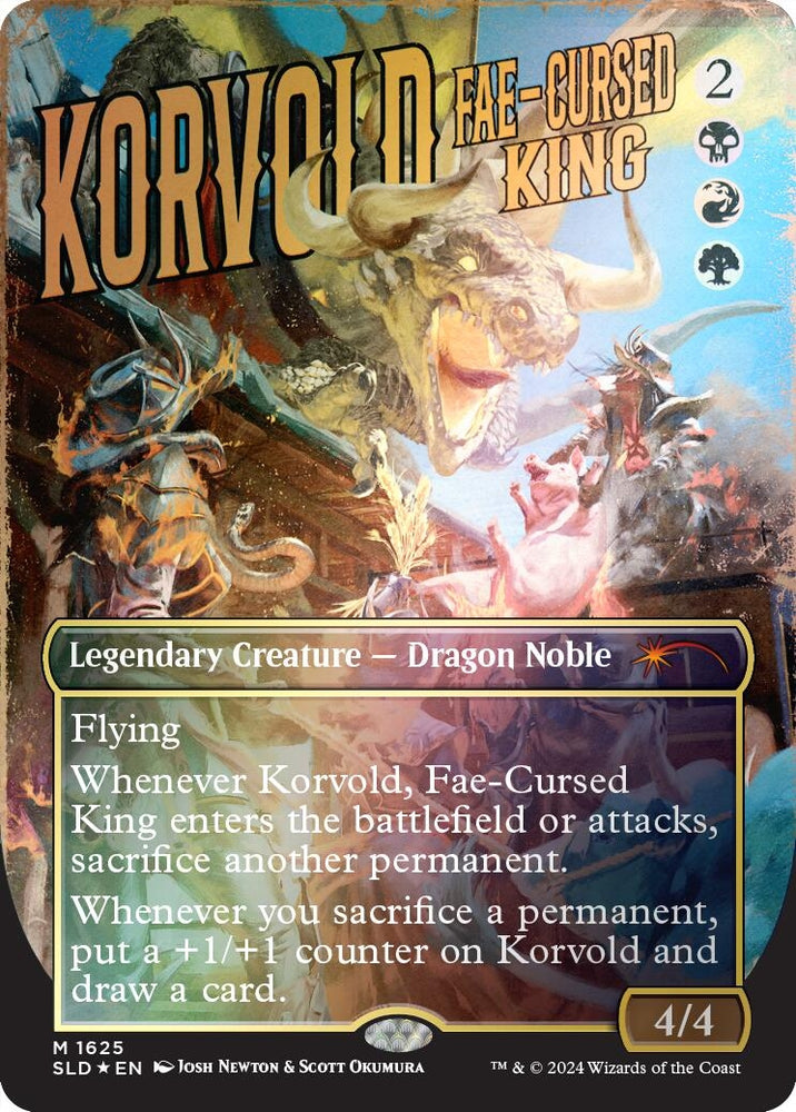 Image for Korvold, Fae-Cursed King (Rainbow Foil) (1625) [Secret Lair Drop Series]