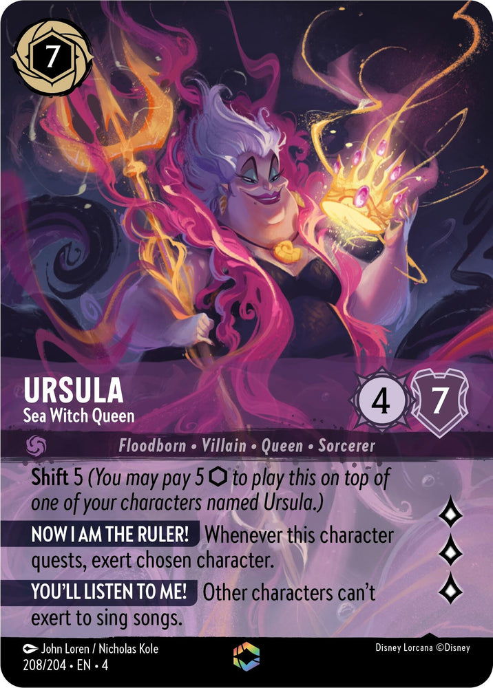 Image for Ursula - Sea Witch Queen (Enchanted) (208/204) - Disney Lorcana