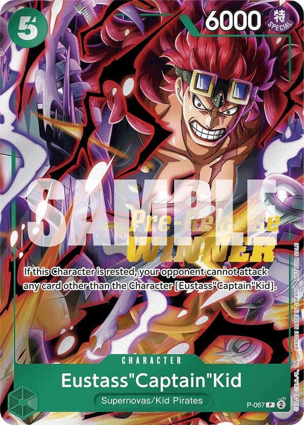 Eustass"Captain"Kid (OP-07 Pre-Release Tournament) [Winner] (P-067) (One Piece Promotion Cards)