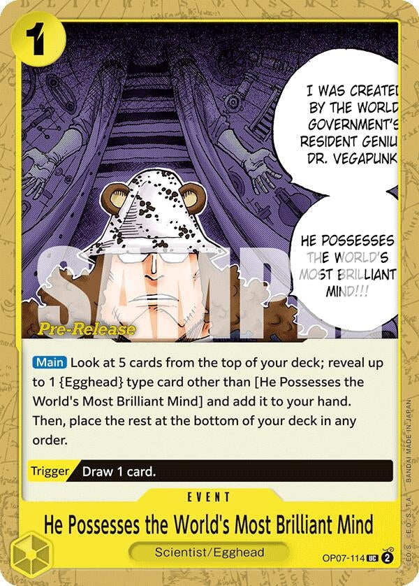 He Possesses the World's Most Brilliant Mind (OP07-114) (OP07 PRE)