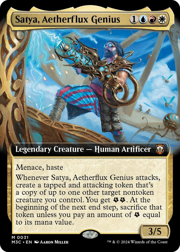 Image for Satya, Aetherflux Genius (Extended Art) (31) [Commander: Modern Horizons 3]
