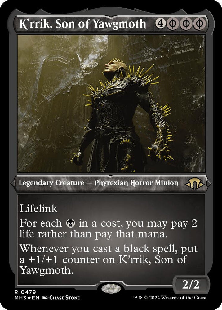 Image for K'rrik, Son of Yawgmoth (Foil Etched) (479) [Modern Horizons 3]