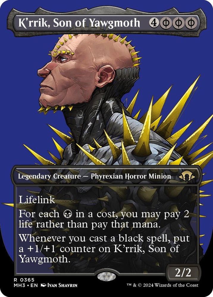 Image for K'rrik, Son of Yawgmoth (Borderless) (365) [Modern Horizons 3]
