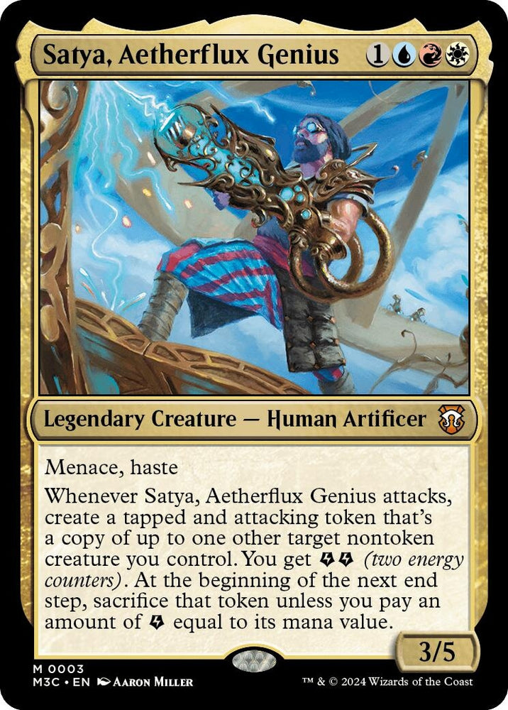 Image for Satya, Aetherflux Genius (3) [Commander: Modern Horizons 3]