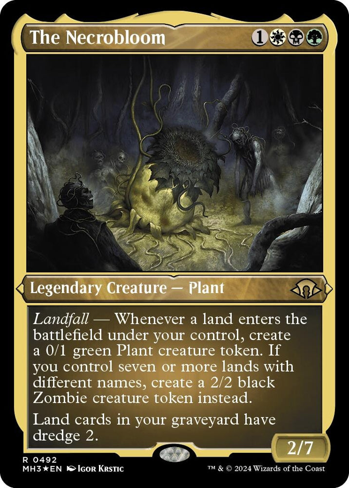 Image for The Necrobloom (Foil Etched) (492) [Modern Horizons 3]