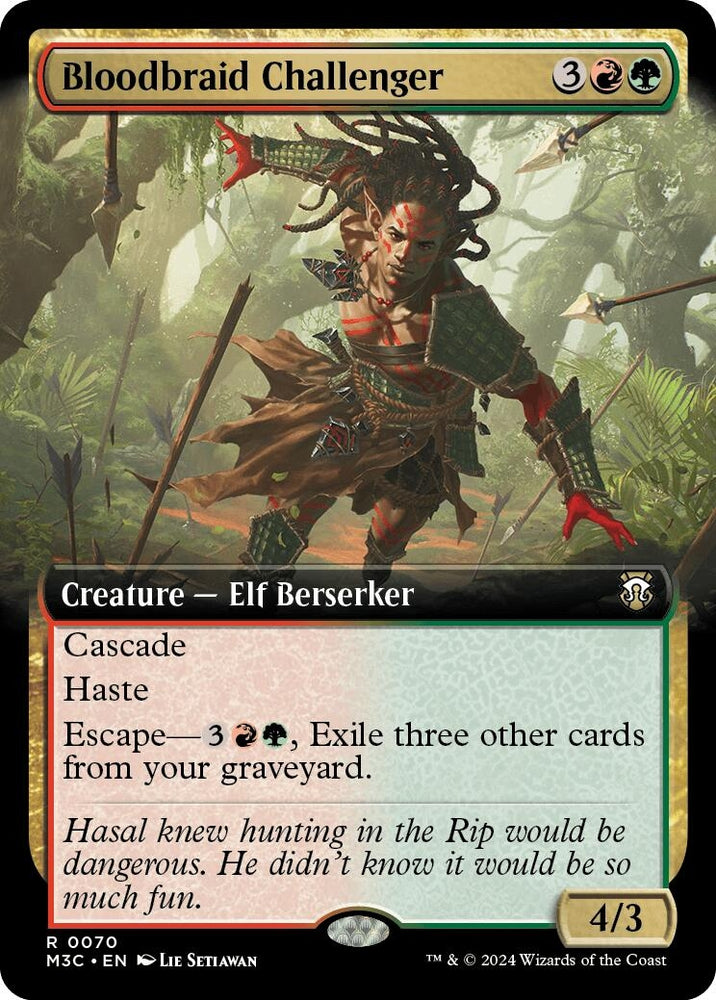 Image for Bloodbraid Challenger (Extended Art) (Ripple Foil) (70) [Commander: Modern Horizons 3]