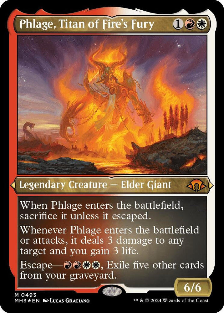 Image for Phlage, Titan of Fire's Fury (Foil Etched) (493) [Modern Horizons 3]