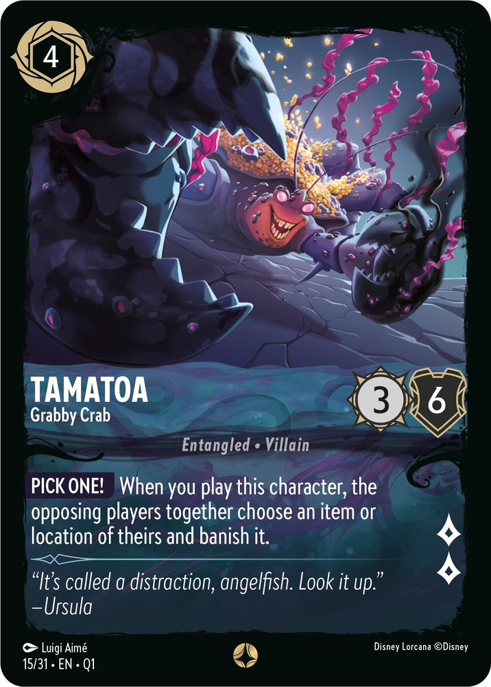 Image for Tamatoa - Grabby Crab (15/31) - Disney Lorcana